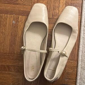 Cream Zara Flats